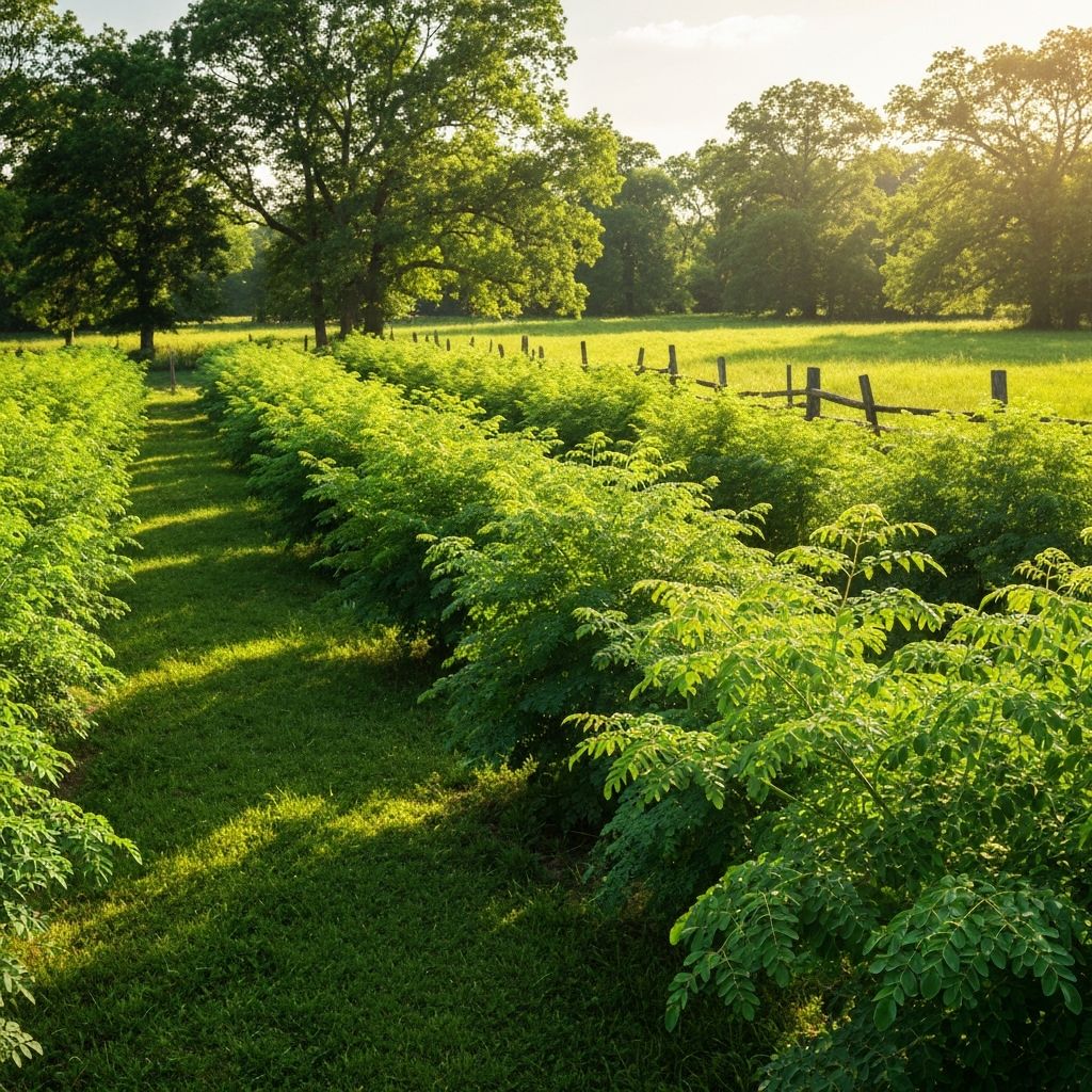 Pure organic moringa powder by Krishna Superfoods - naturally grown on organic farm